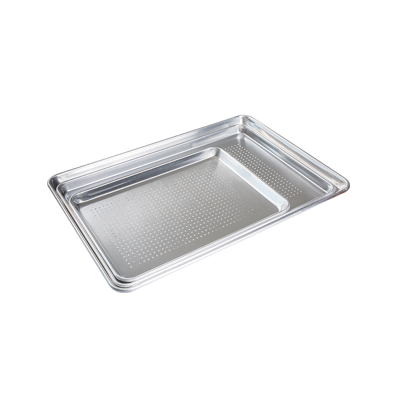 Panna /panino per perforazione in alluminio puro naturale e non rivestito Pan /panino da 18 pollici L x13 pollici W x1 pollici H (mezza dimensione)
